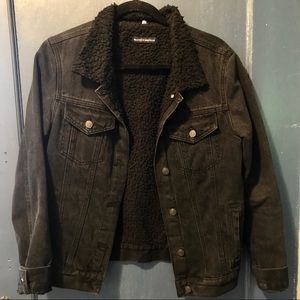 Black Sherpa Denim/Jean Jacket